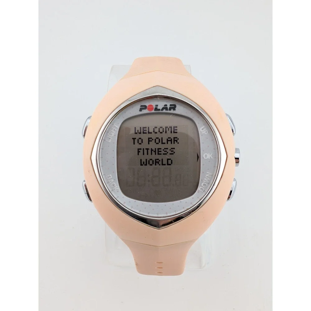 Polar F6 Digital Fitness Watch Women 40mm‎ Case Pink Band, No Strap- New Battery